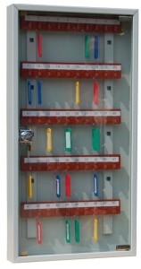 Металлический шкаф для ключей КЛ-50С со стеклянной дверцей